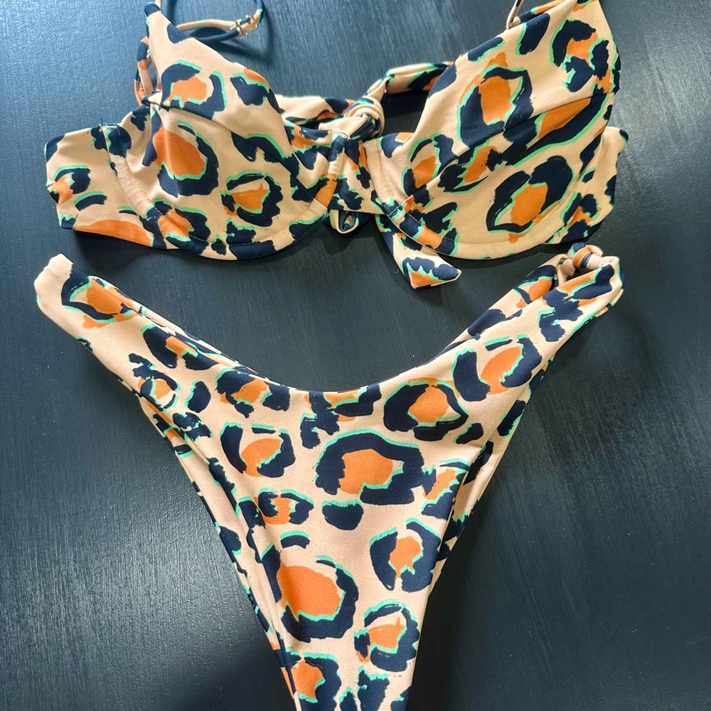 Skatie Leopard Print Bikini - Carlsbad - Kate + Suzanne - M